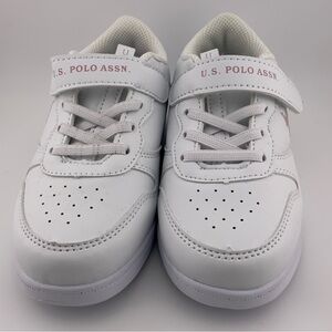 US Polo ASSN NWOT SZ 10 white Velcro sneakers